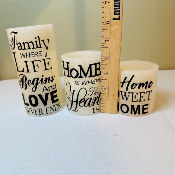 LED flameless candles with timer Auto Off Flickers and Glows 3 pack Home Decor - Picture 2 of 13